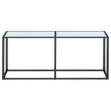 Console table White marble 180x35x75.5 cm Tempered glass