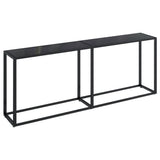 Table console Noir 200x35x75,5 cm Verre trempé