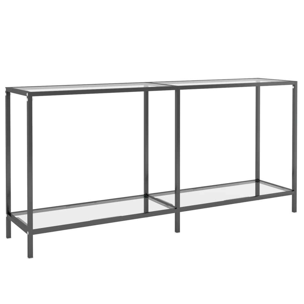 Console table Transparent 160x35x75.5 cm Tempered glass