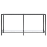 Console table Transparent 160x35x75.5 cm Tempered glass