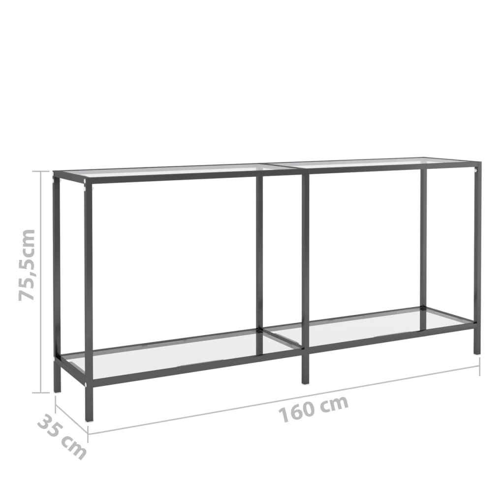 Konsolentisch Transparent 160x35x75,5 cm Gehärtetes Glas