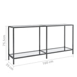 Console table Transparent 160x35x75.5 cm Tempered glass