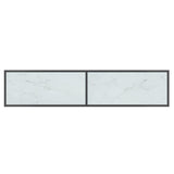 Console table White 160x35x75.5 cm Tempered glass