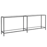 Table console Transparent 220x35x75,5 cm Verre trempé