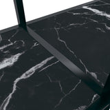 Table console Noir 220x35x75,5 cm Verre trempé