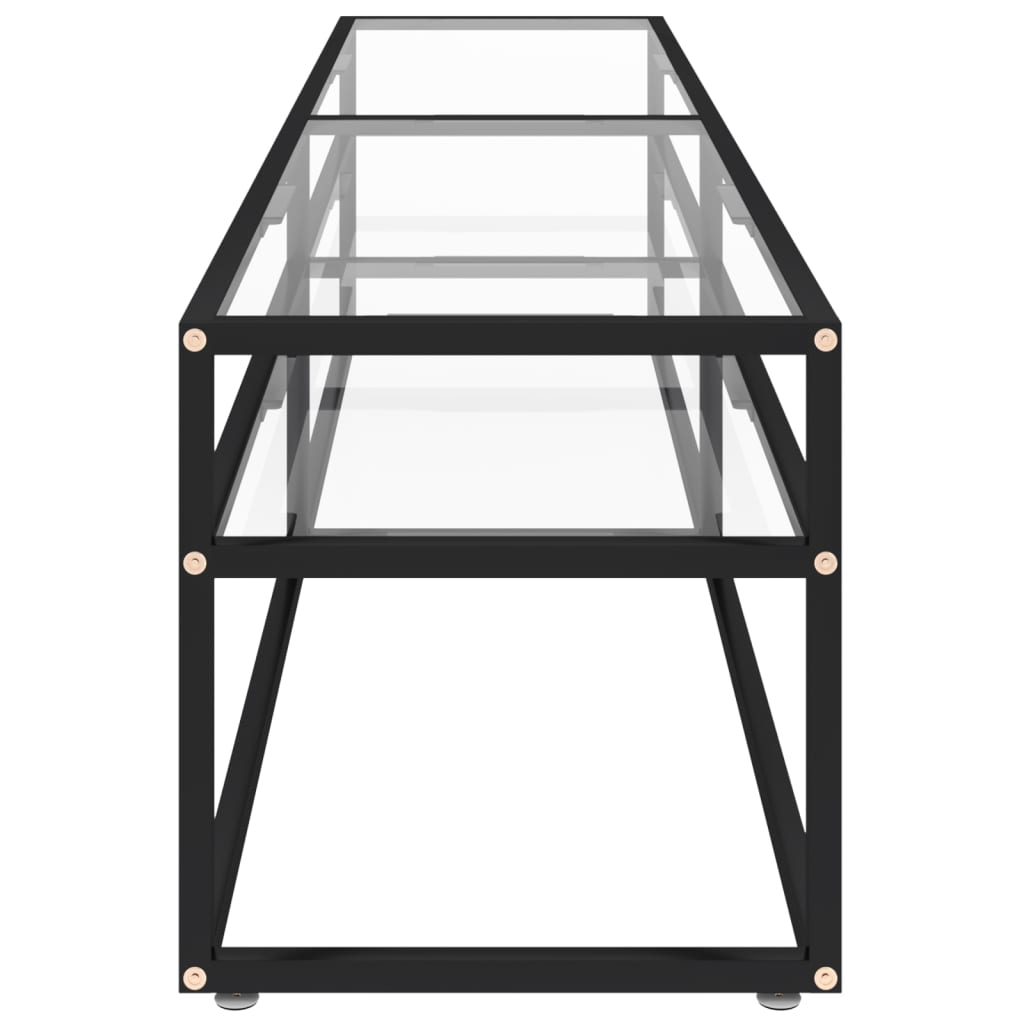 Meuble TV Transparent 180x40x40,5 cm Verre trempé