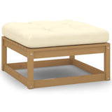 Repose-pieds de jardin avec coussins lot de 2 Bois pin solide