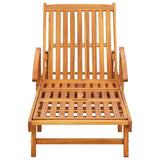 Chaises longues lot de 2 avec coussins Bois d'acacia solide