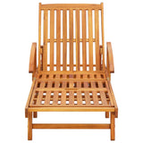 Chaises longues lot de 2 avec coussins Bois d'acacia solide