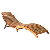 Chaises longues lot de 2 Bois d'acacia solide