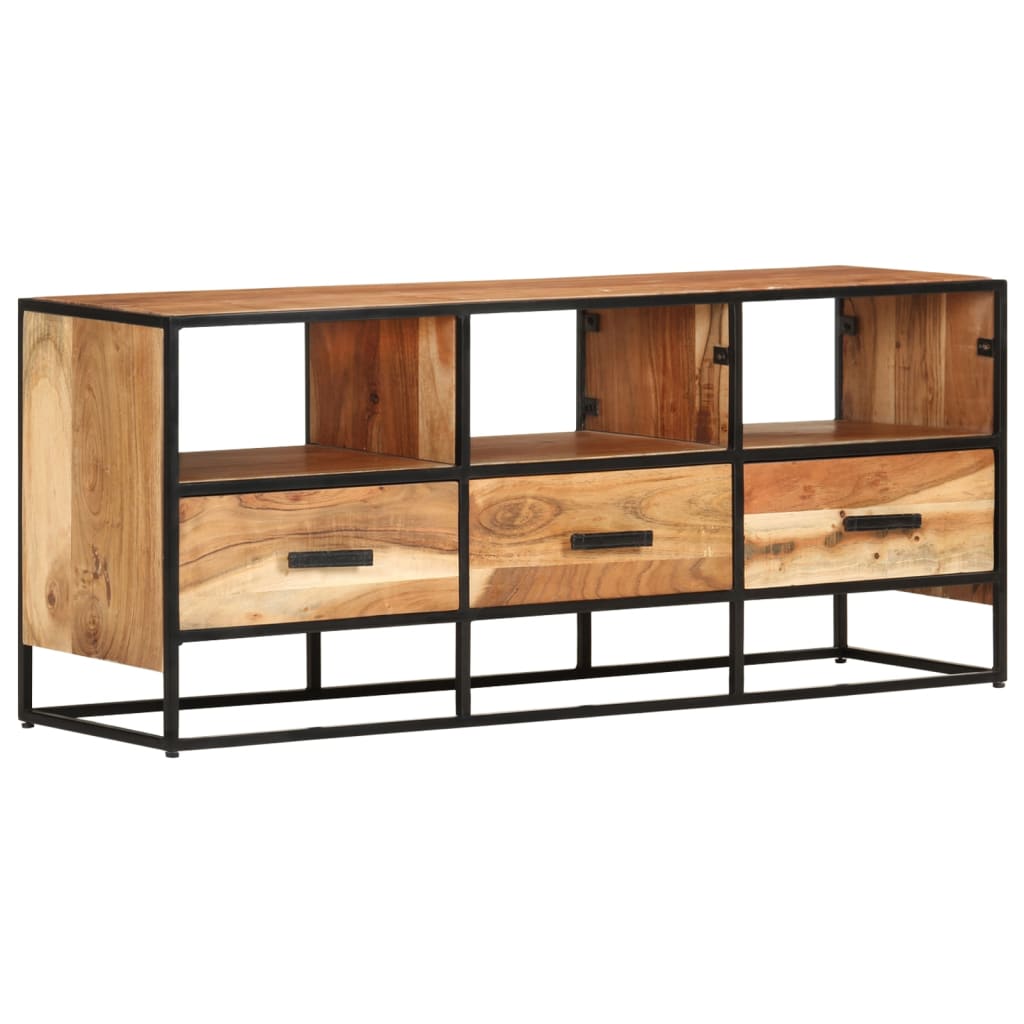 Meuble TV 110x30x45 cm Bois d'acacia massif