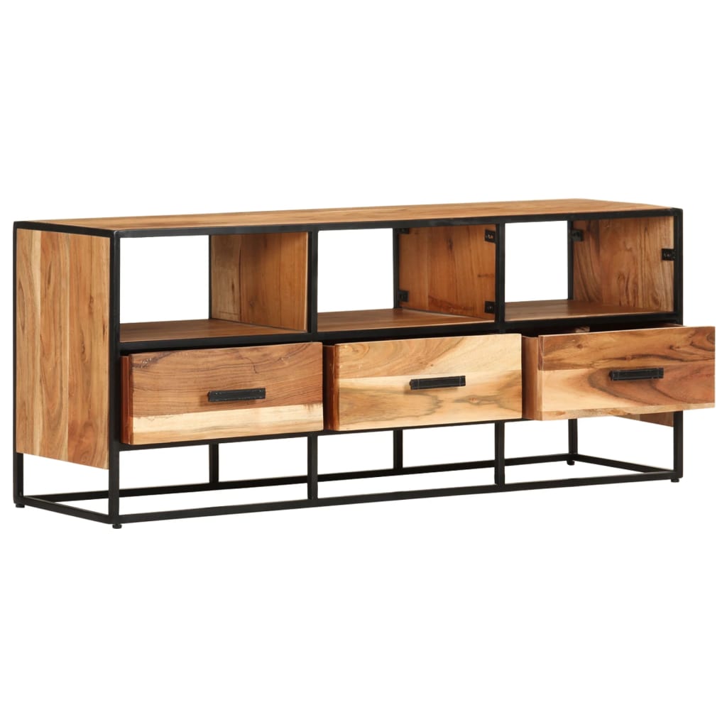 Meuble TV 110x30x45 cm Bois d'acacia massif