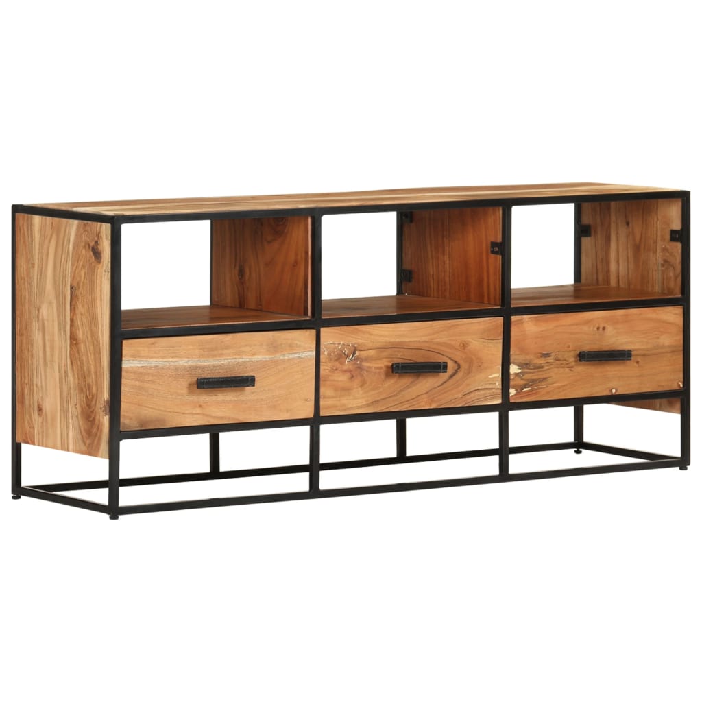 Meuble TV 110x30x45 cm Bois d'acacia massif