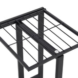 Support pour plantes 4 niveaux 43x22x76 cm Noir Métal