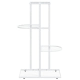 Support pour plantes 4 niveaux 43x22x76 cm Blanc Métal