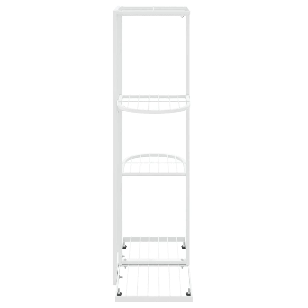 Support pour plantes 4 niveaux 43x22x76 cm Blanc Métal