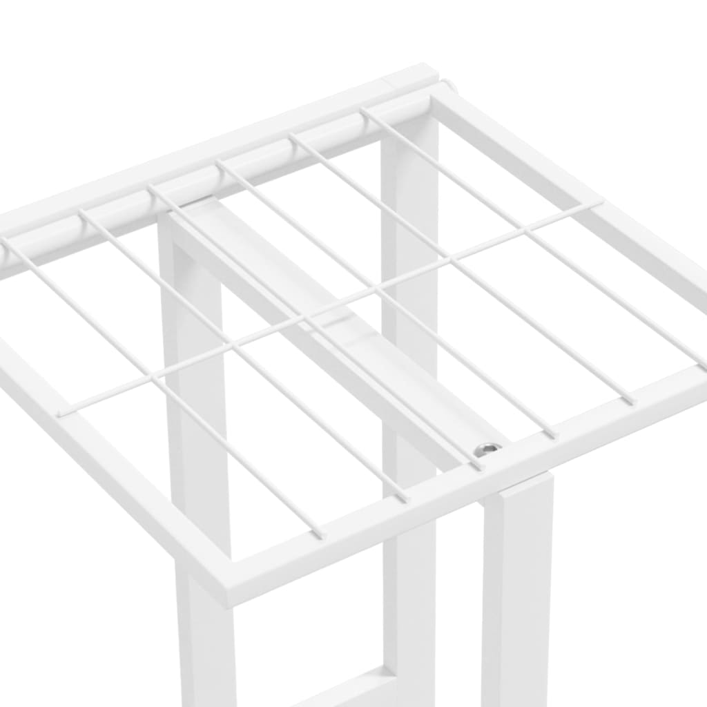 Support pour plantes 4 niveaux 43x22x76 cm Blanc Métal