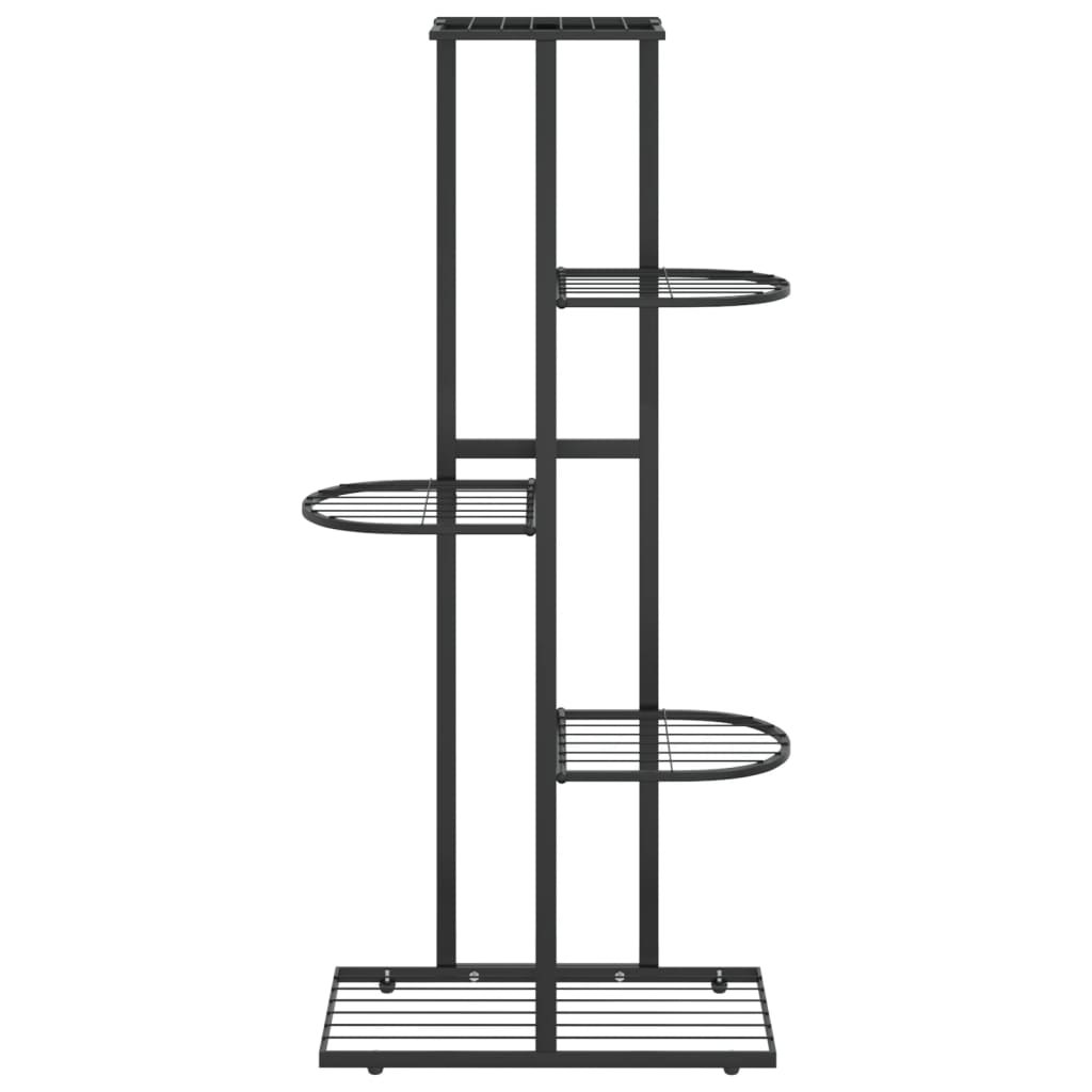 Support pour plantes 5 niveaux 43x22x98 cm Noir Métal