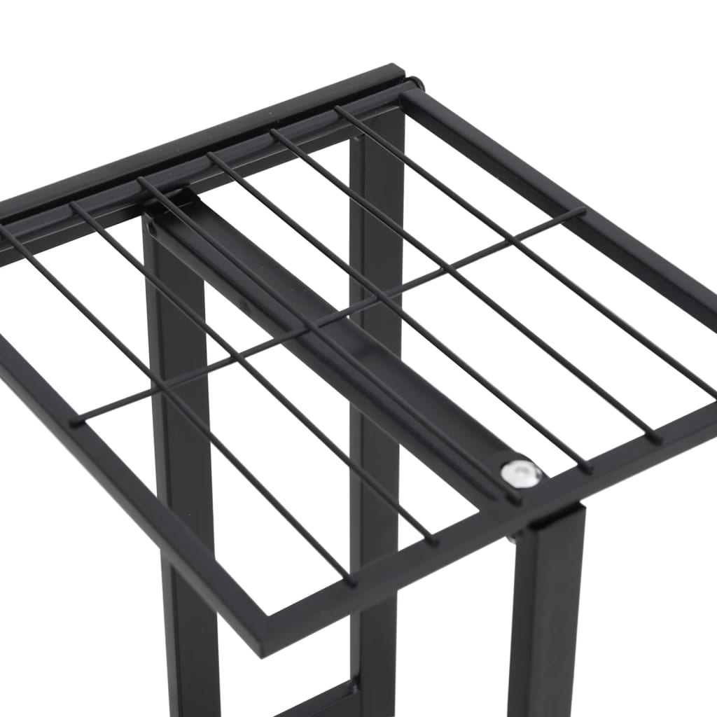 Support pour plantes 5 niveaux 43x22x98 cm Noir Métal