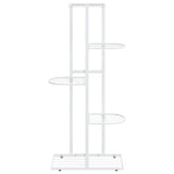 Support pour plantes 5 niveaux 43x22x98 cm Blanc Métal