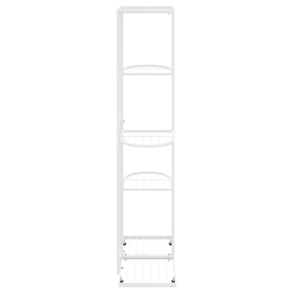 Support pour plantes 5 niveaux 43x22x98 cm Blanc Métal