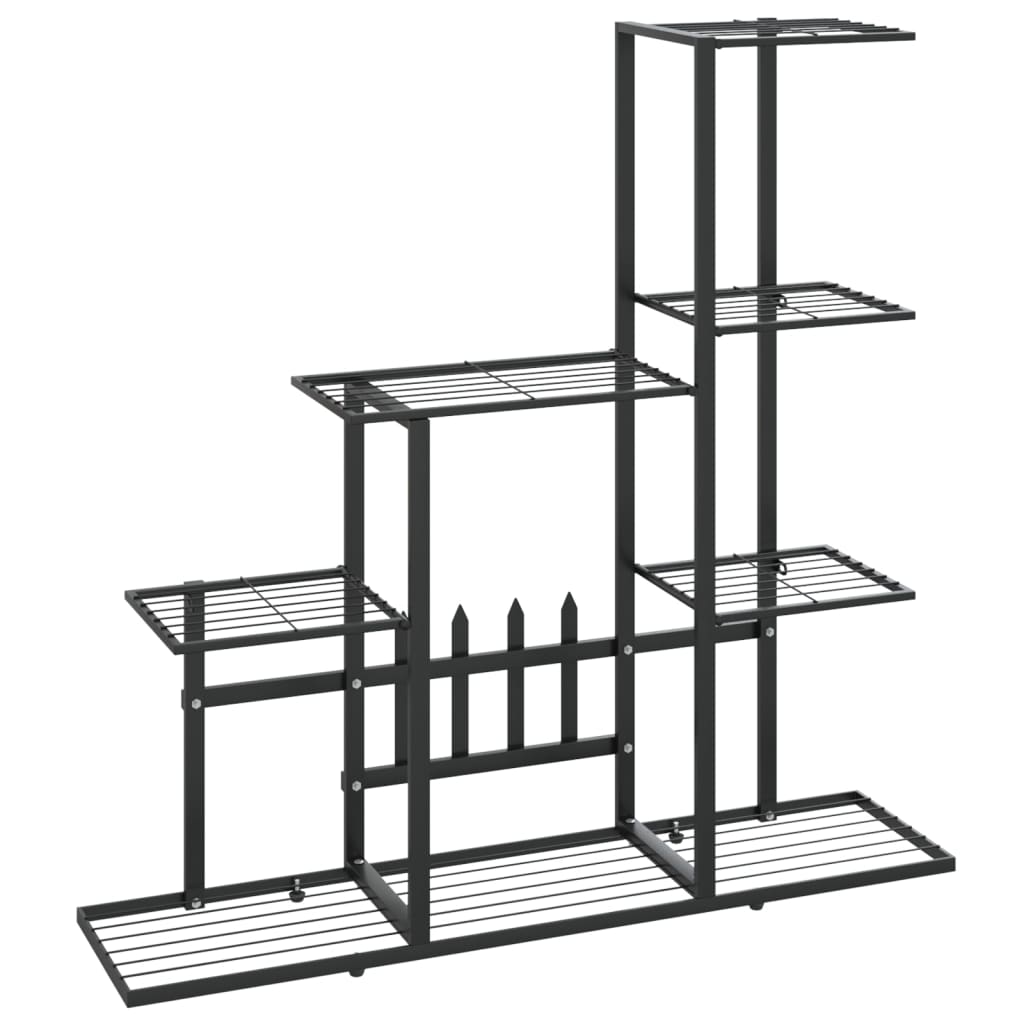 Support pour plantes 94,5x25x88 cm Noir Métal