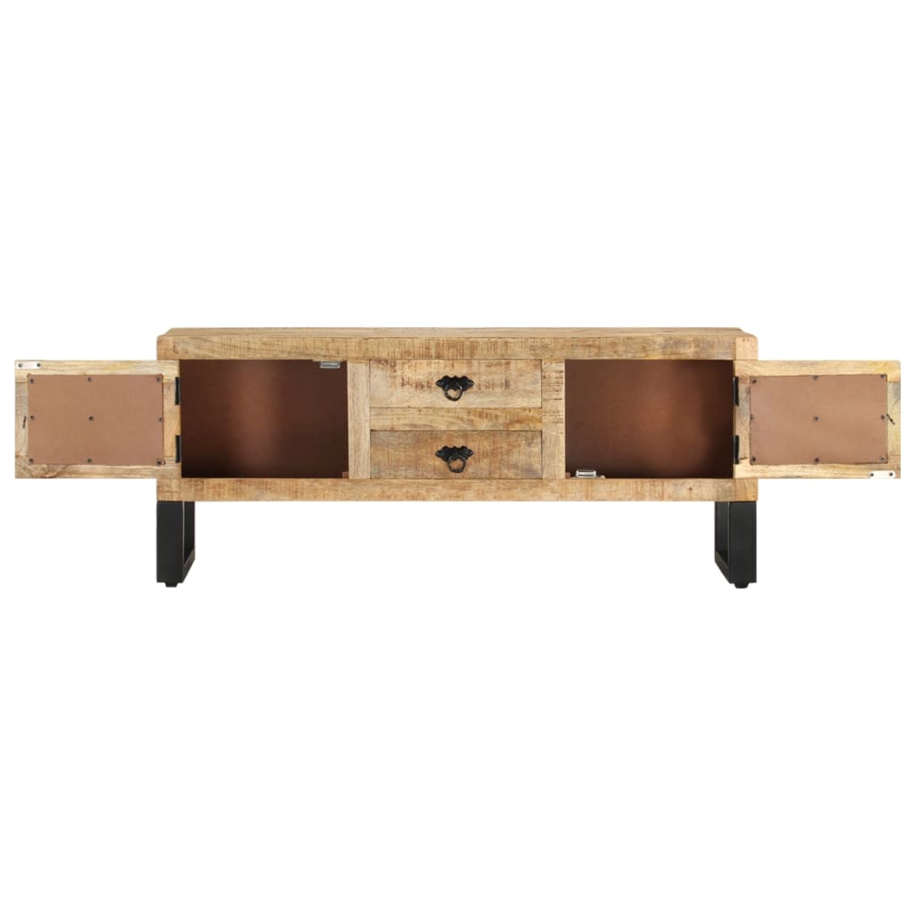 Meuble TV 110x30x45 cm Bois de manguier brut