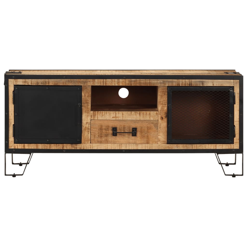 Meuble TV 110x31x46 cm Bois de manguier brut