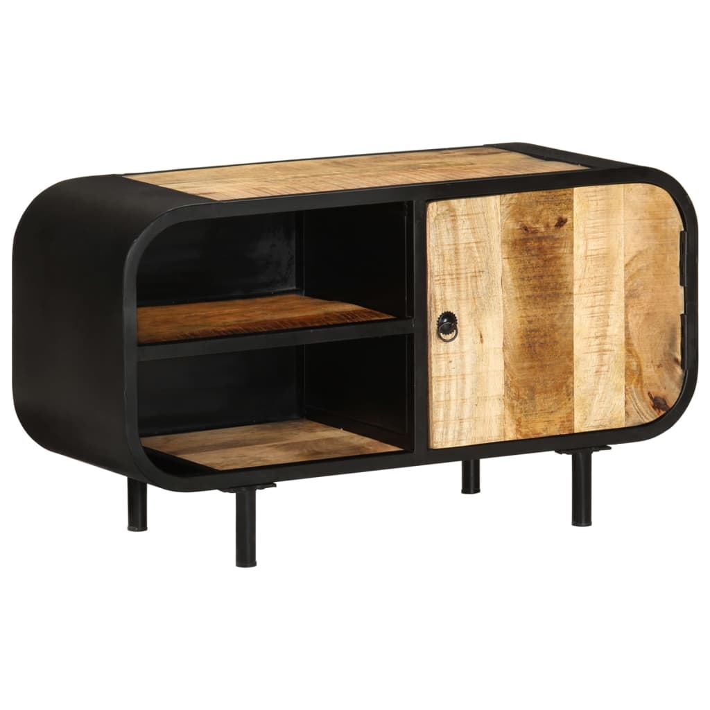 Meuble TV 90x30x48 cm Bois de manguier brut