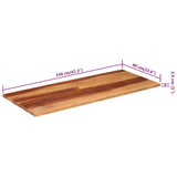 Table top 140x60x(2.5-2.7) cm Solid acacia wood