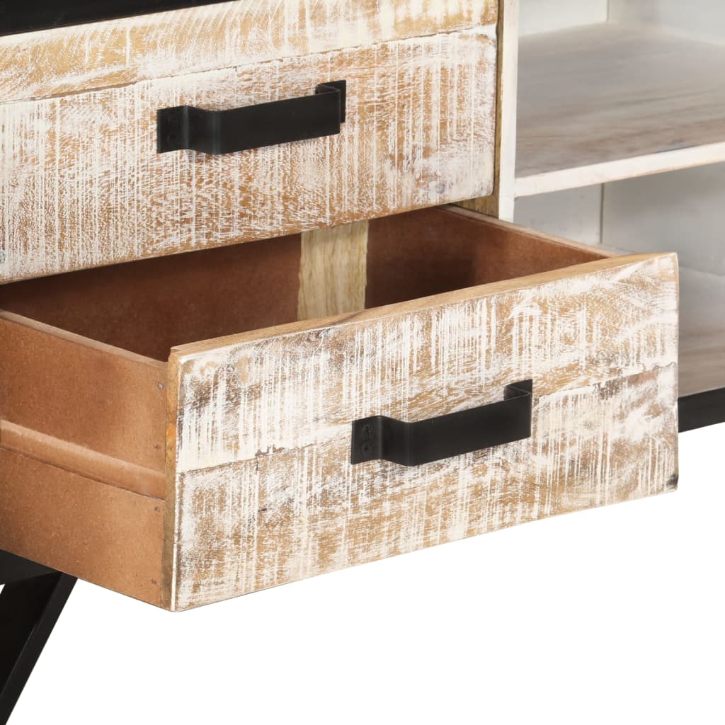 Meuble TV 110x30x41 cm Bois d'acacia massif