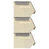 Stackable Storage Boxes 4 pcs Fabric Grey and Cream