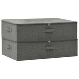 Storage boxes 2 pcs Fabric 70x40x18 cm Anthracite