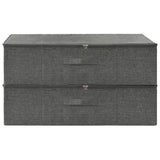 Storage boxes 2 pcs Fabric 70x40x18 cm Anthracite