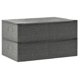 Storage boxes 2 pcs Fabric 70x40x18 cm Anthracite