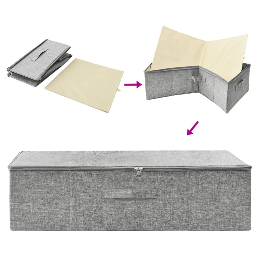 Fabric storage box 70x40x18 cm Grey