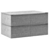 Storage boxes 2 pcs Fabric 70x40x18 cm Grey