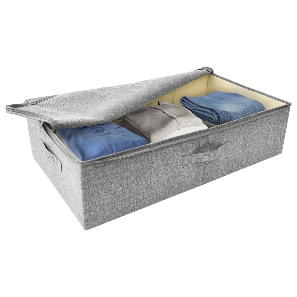 Storage boxes 2 pcs Fabric 70x40x18 cm Grey