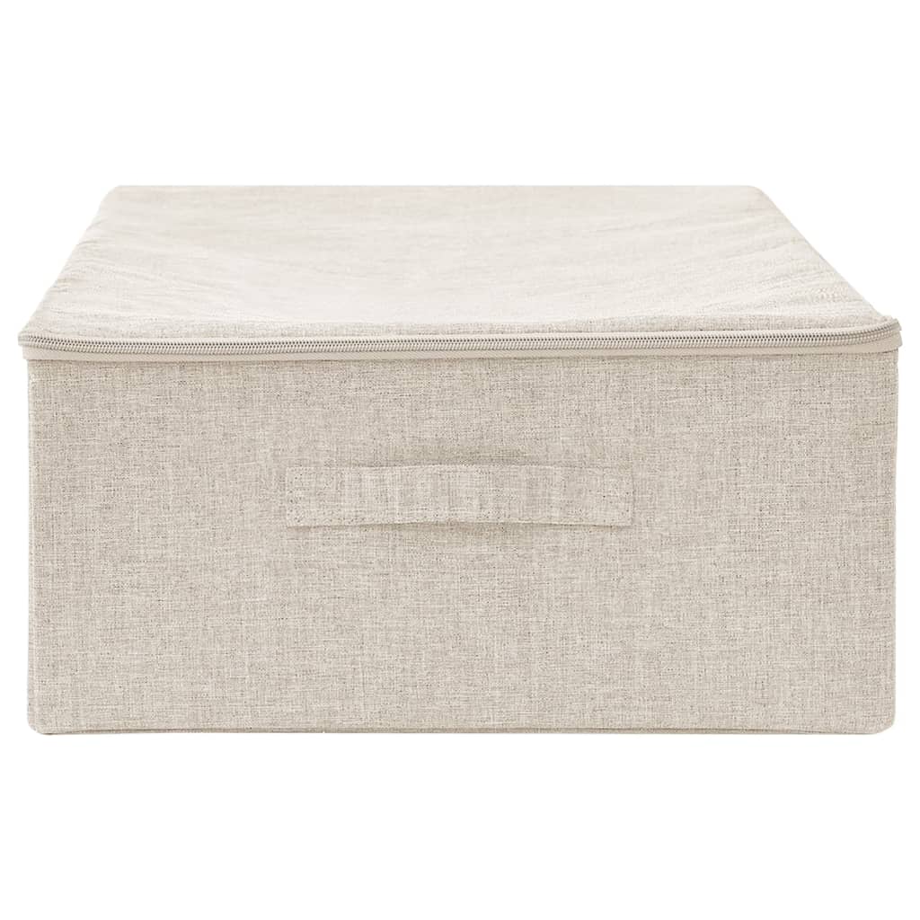 Fabric storage box 70x40x18 cm Cream