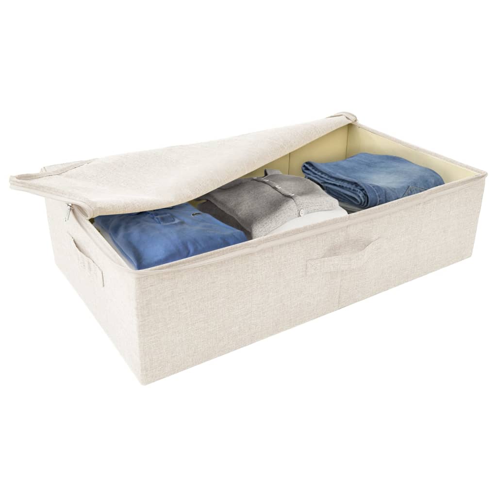 Fabric storage box 70x40x18 cm Cream