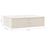 Fabric storage box 70x40x18 cm Cream