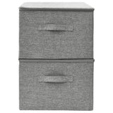 Storage boxes 2 pcs Fabric 43x34x23 cm Grey