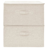 Storage boxes 2 pcs Fabric 43x34x23 cm Cream