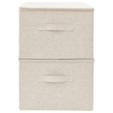 Storage boxes 2 pcs Fabric 43x34x23 cm Cream