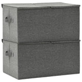 Storage boxes 2 pcs Fabric 50x30x25 cm Anthracite