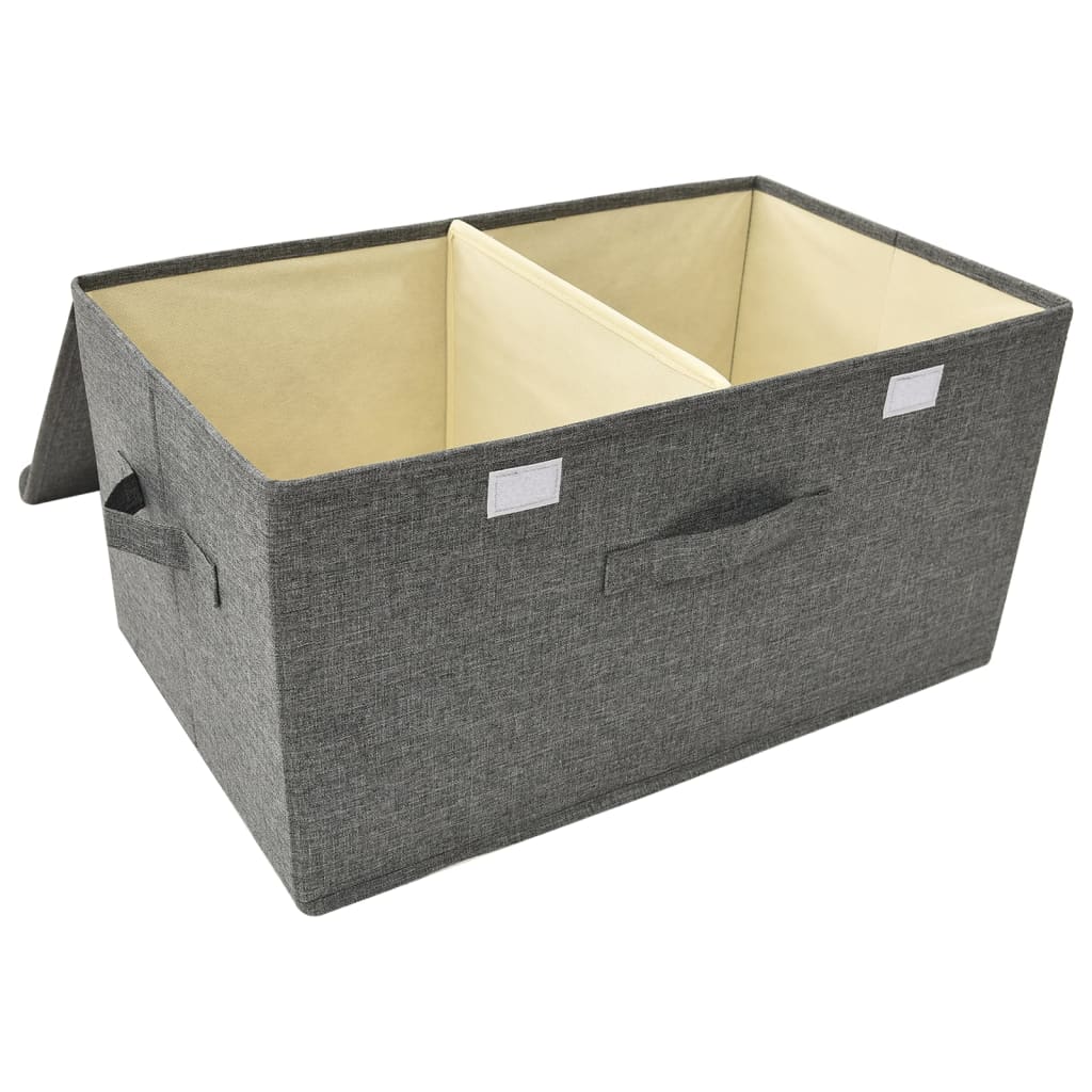 Storage boxes 2 pcs Fabric 50x30x25 cm Anthracite