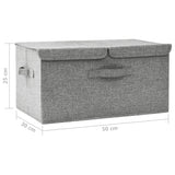 Fabric storage box 50x30x25 cm Grey