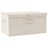 Fabric storage box 50x30x25 cm Cream