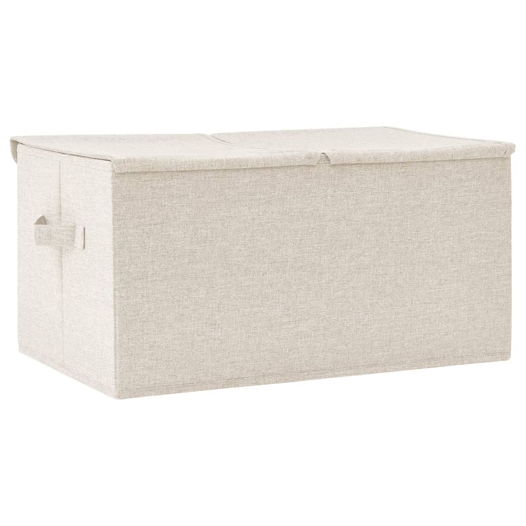 Fabric storage box 50x30x25 cm Cream