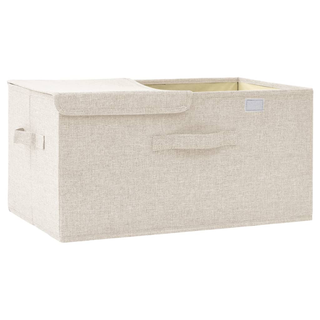 Fabric storage box 50x30x25 cm Cream